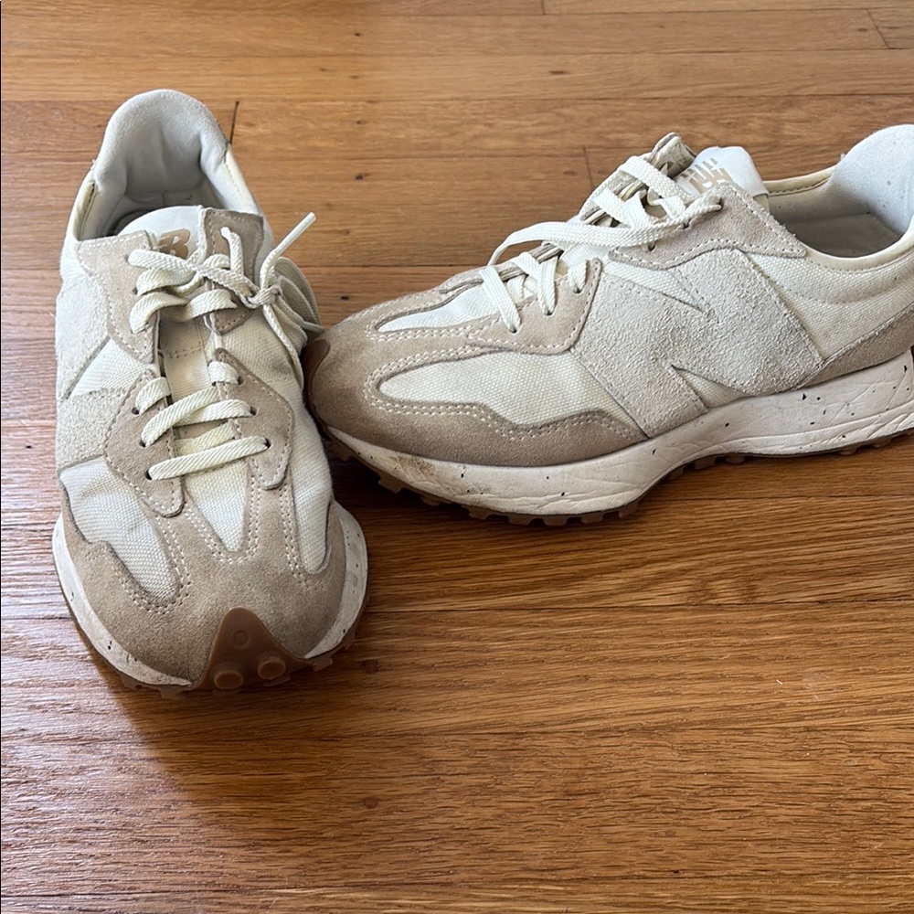 Cream and Tan Sneakers